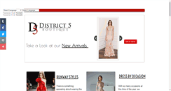 Desktop Screenshot of district5boutique.com