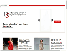 Tablet Screenshot of district5boutique.com